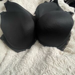 Cacique Plung Black Lace Trim Bras